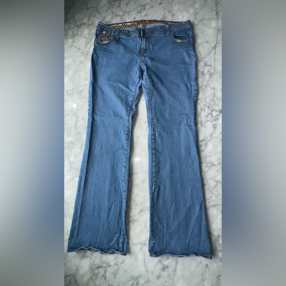 Apple bottom jeans Y2K Women's Flare Jeans in Light Blue